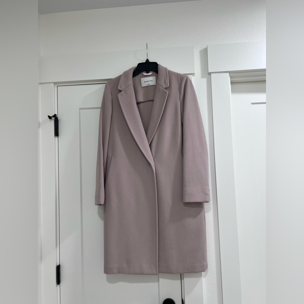 Aritzia Babaton Women's Light Pink Trench Coat